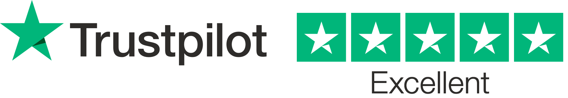 A logo for trustpilot with five stars and excellent