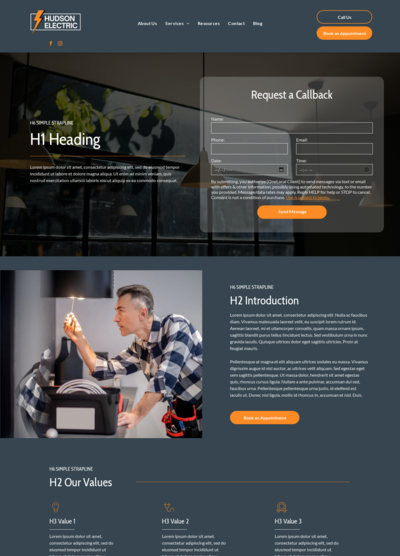 OneLocal Website Template - Hudson, screenshot