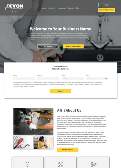 OneLocal Website Template - Devon, screenshot