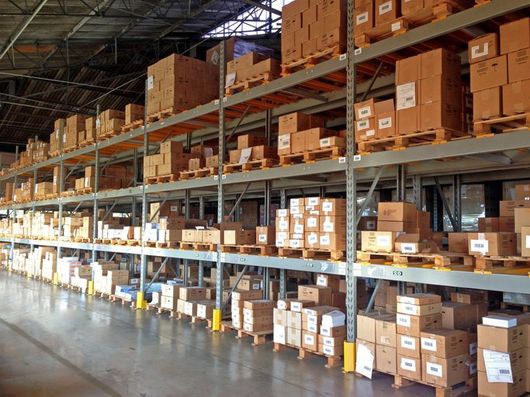 Storage Handling — Cargo Boxes Inside Storage Warehouse in Fresno, CA