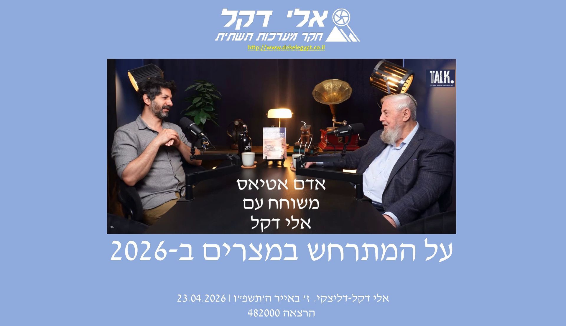 אלי דקל,כלכלת מצרים,צבא מצרים,הסכם השלום עם מצרים,
