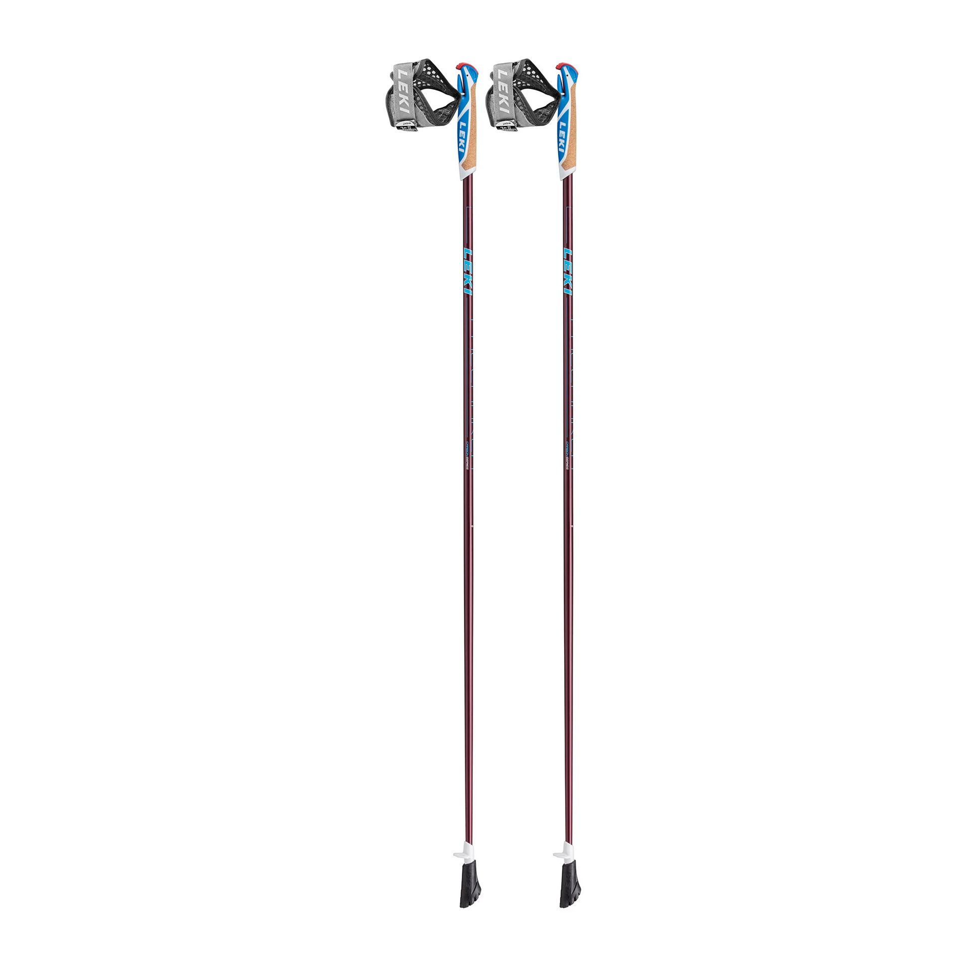 A pair of walking poles on a white background.
