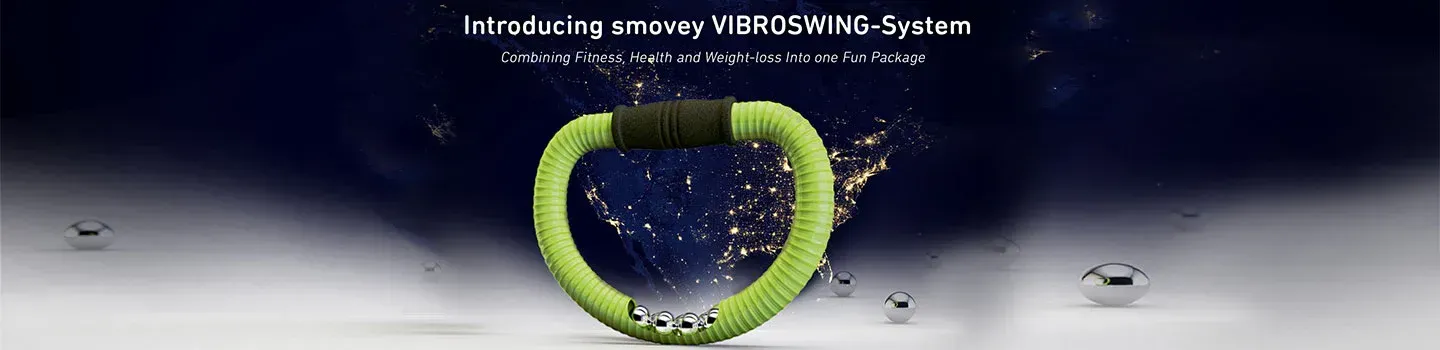 Green rubber ring centered in a snowy scene with small objects and faint text in the background