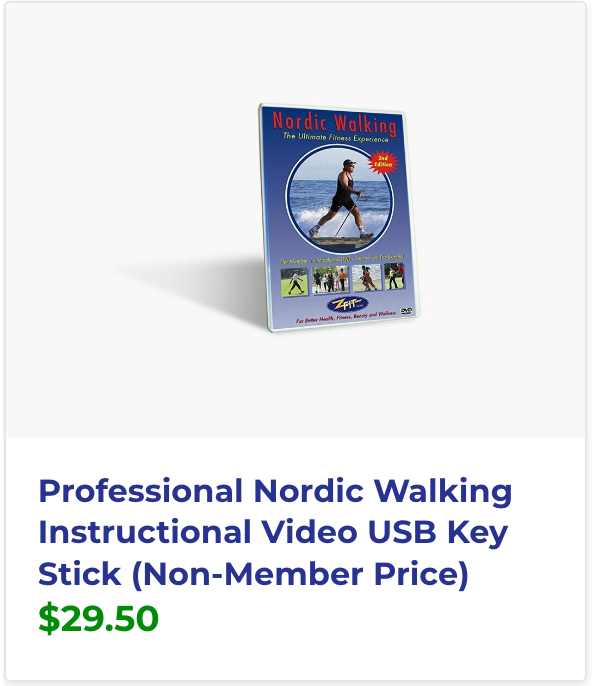 A professional nordic walking instructional video usb key stick