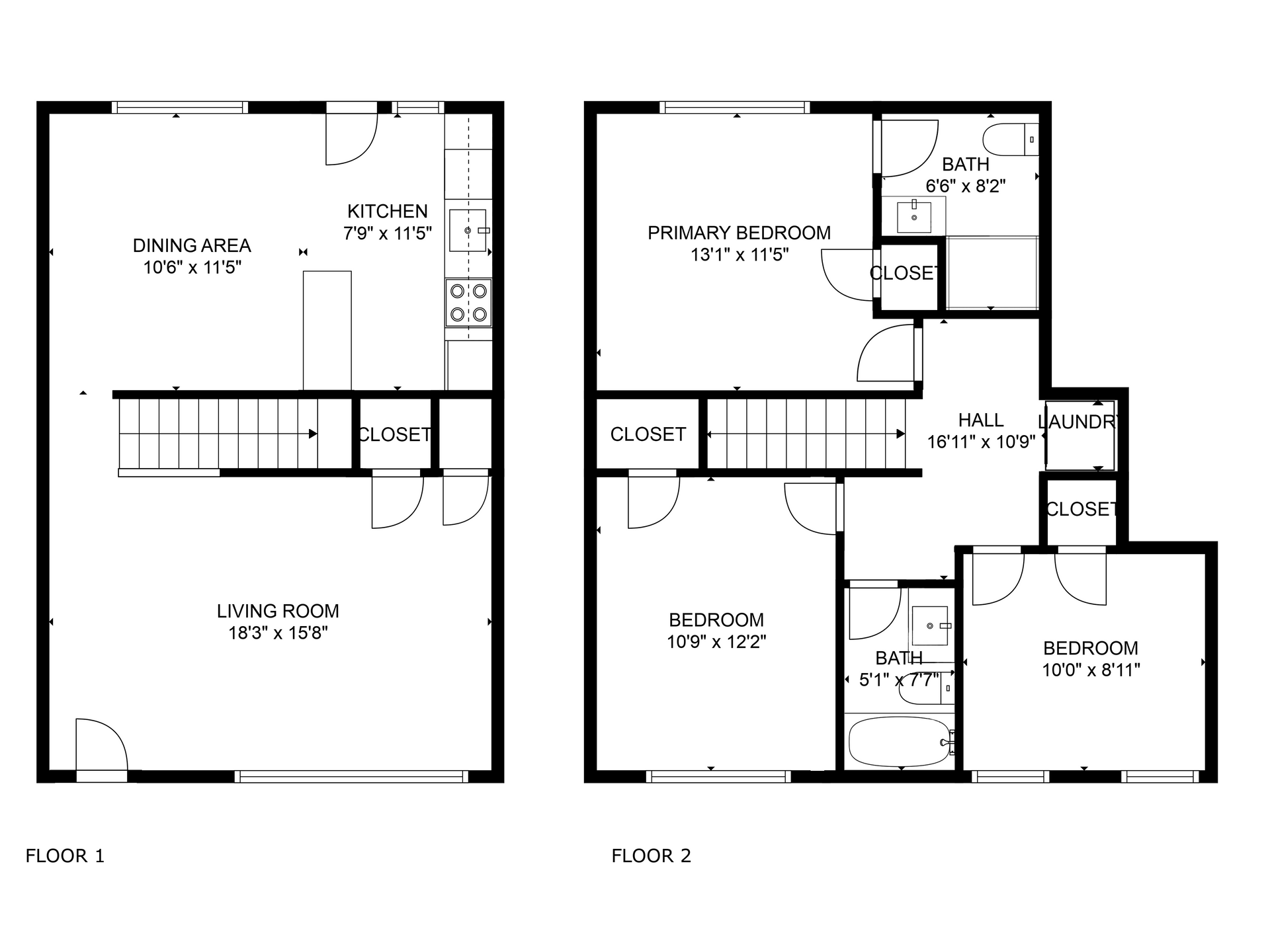 3 Bedroom 2 Bathroom - Emory Woods Apartment