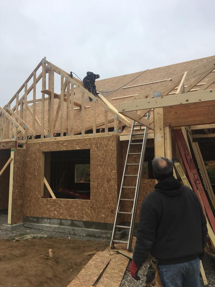 Repairing house frame — Construction Company in Bloomington, IN