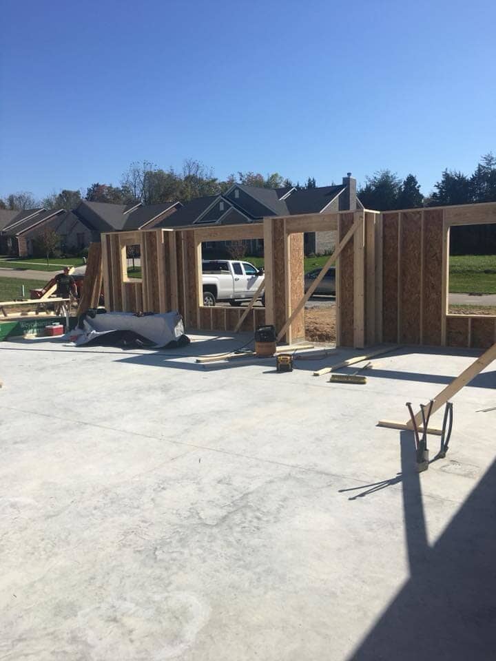 Wide look for new concrete of house — Construction Company in Bloomington, IN
