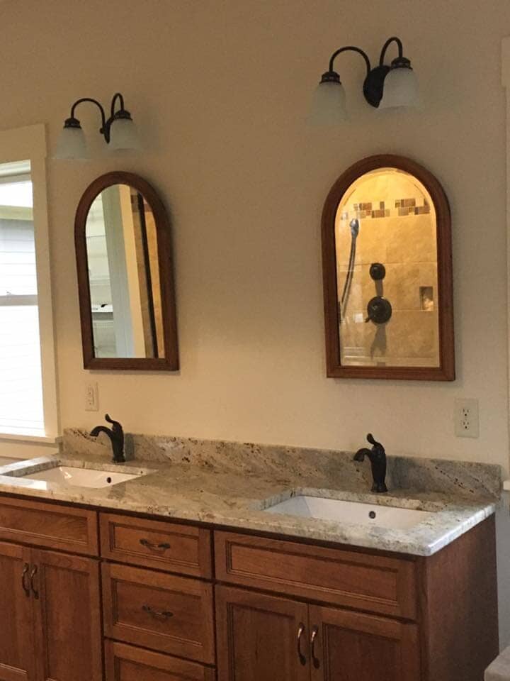 Remodeled sink with new marble — Construction Company in Bloomington, IN