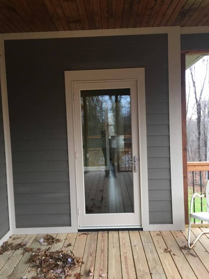 New glass door — Construction Company in Bloomington, IN