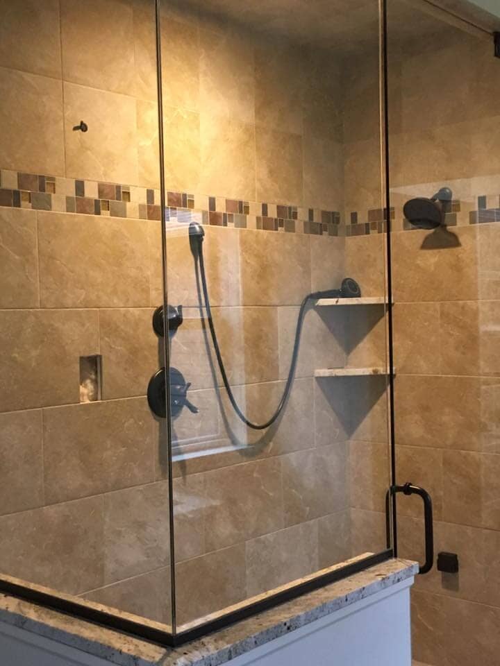 Showing room with new tiles — Construction Company in Bloomington, IN