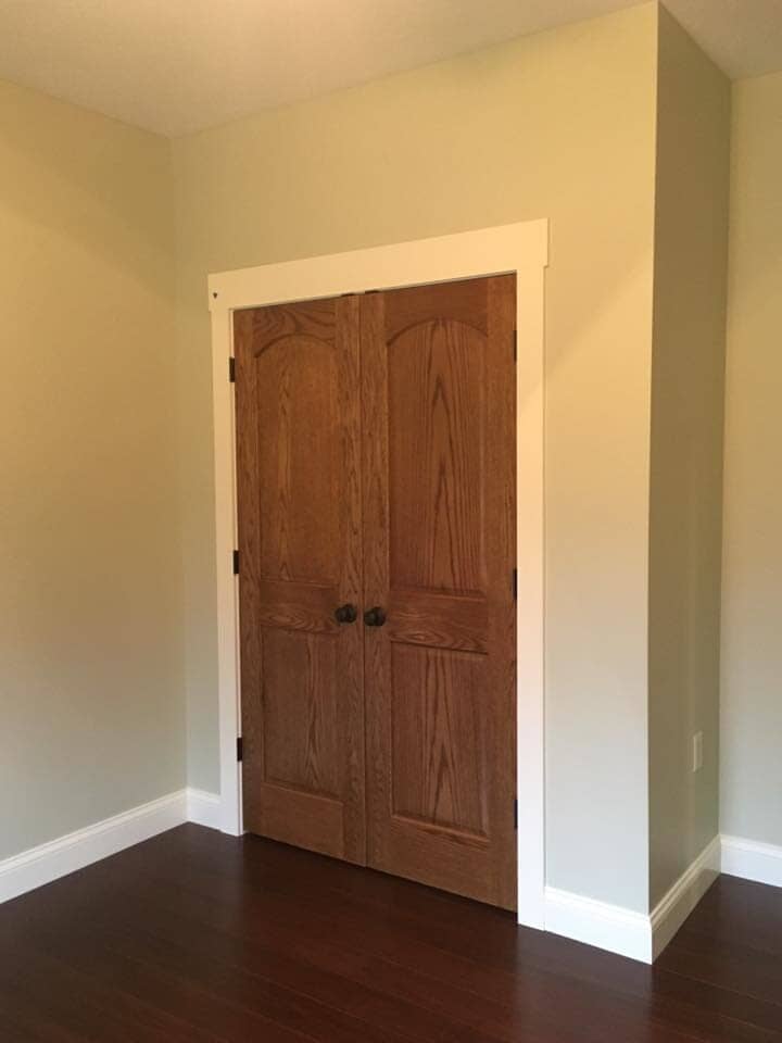 Wood door installed — Construction Company in Bloomington, IN
