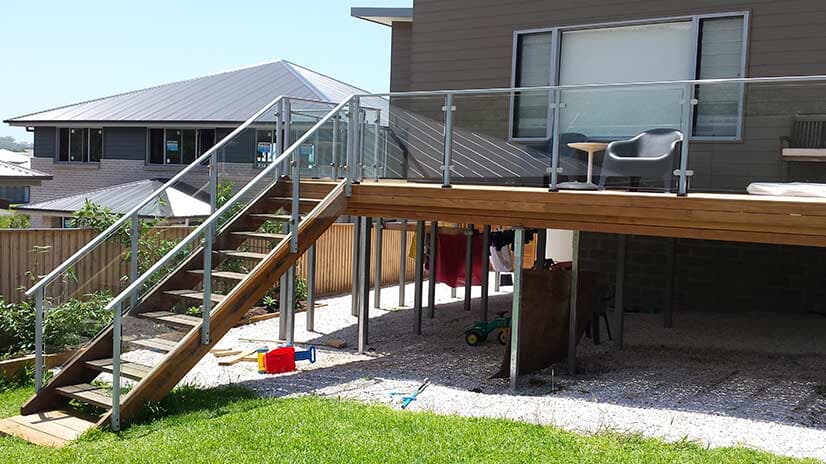 Stair glass balustrading — Balustrading in Unanderra NSW