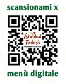 Menù digitale Istanbul turkish trascore balneario