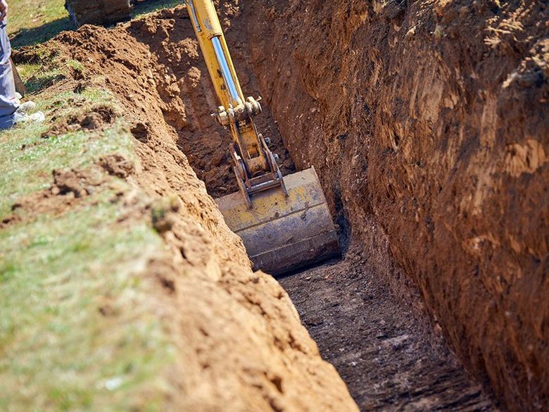 Digging a Trench — Martinez, CA — Ernie’s Plumbing & Sewer Service