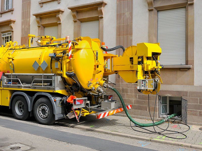 Yellow Truck — Martinez, CA — Ernie’s Plumbing & Sewer Service