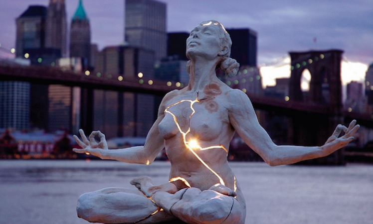 Cracked Light Sculpture Paige Bradley