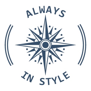 Compass rose graphic with 