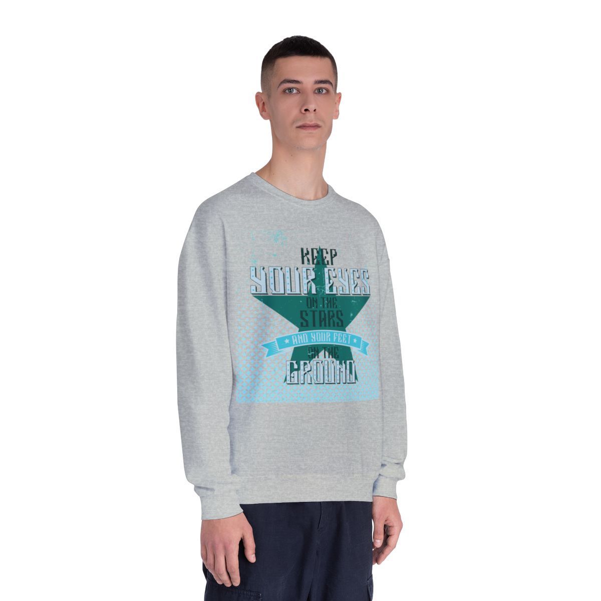 Eyes on the Stars Statement Sweatshirt: Dream Big, Stay Grounded