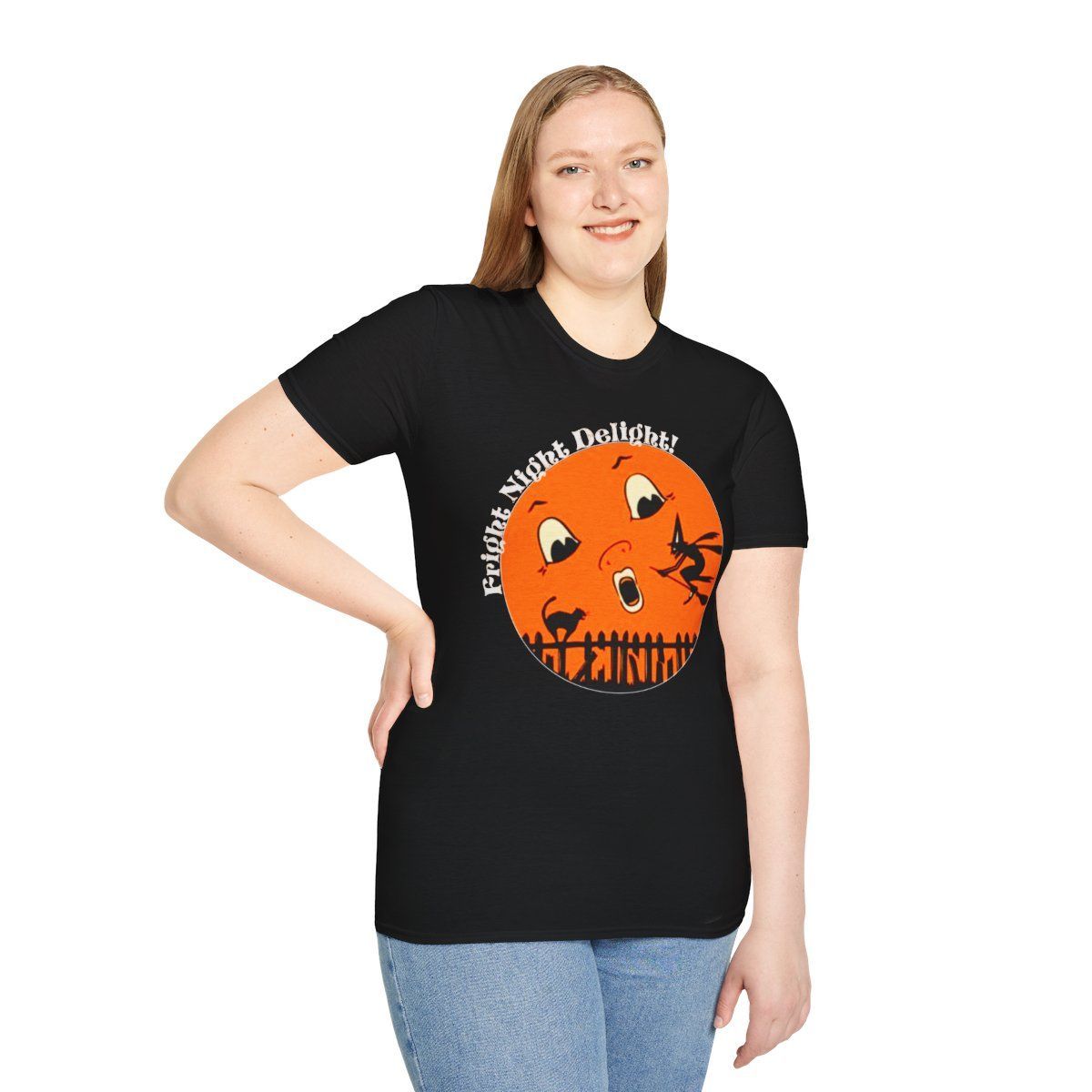 Halloween Fright Night Delight T-shirt: Vintage Vibes, Timeless Comfort