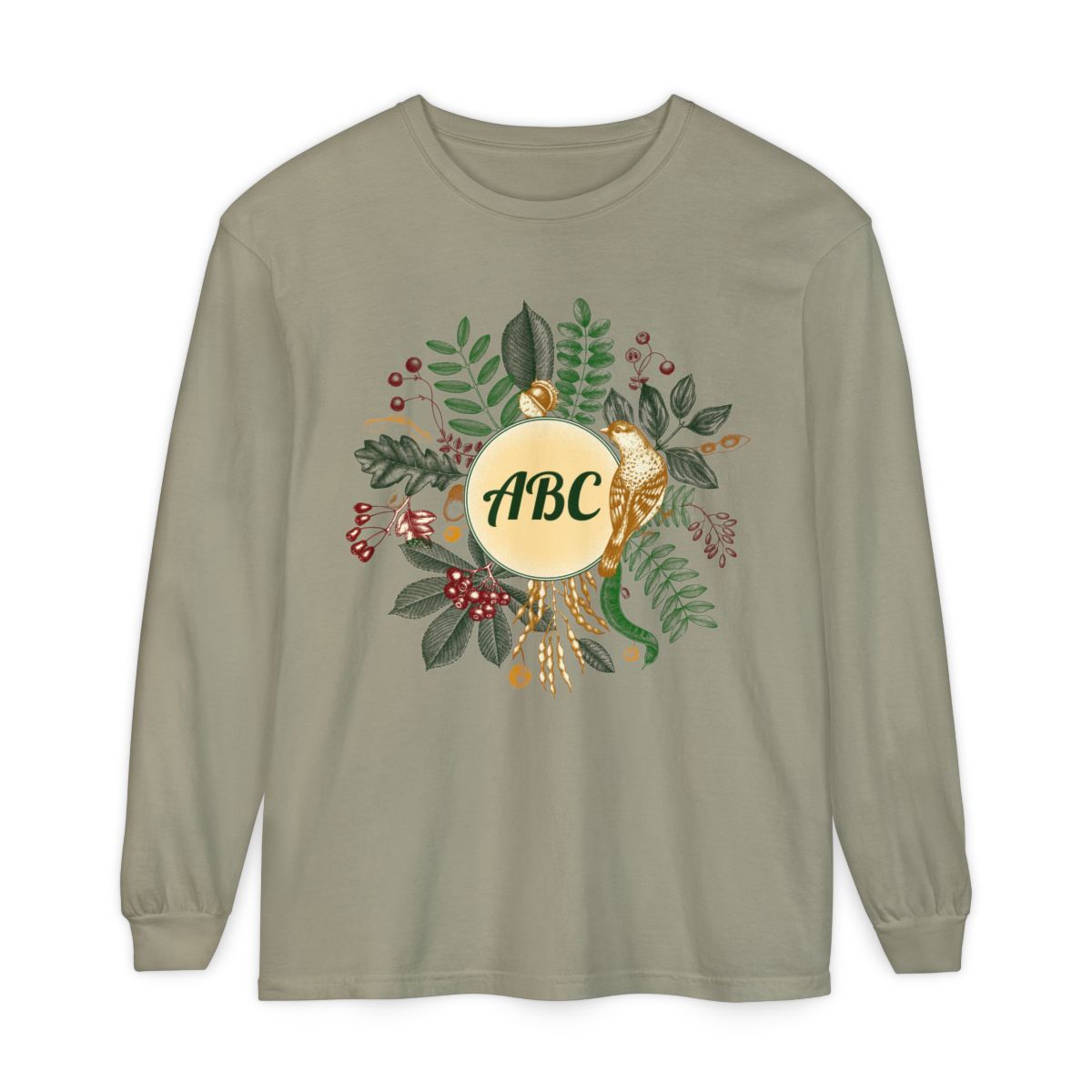 Personalized Autumn Wreath Shirt – Unisex Botanical Comfort