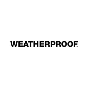 Weatherproof logo in black text on white background.