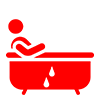 person in bath icon