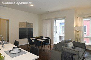 interior photo of west side lofts dining room