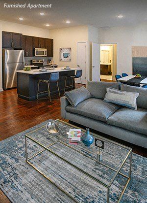 interior photo of west side lofts living room
