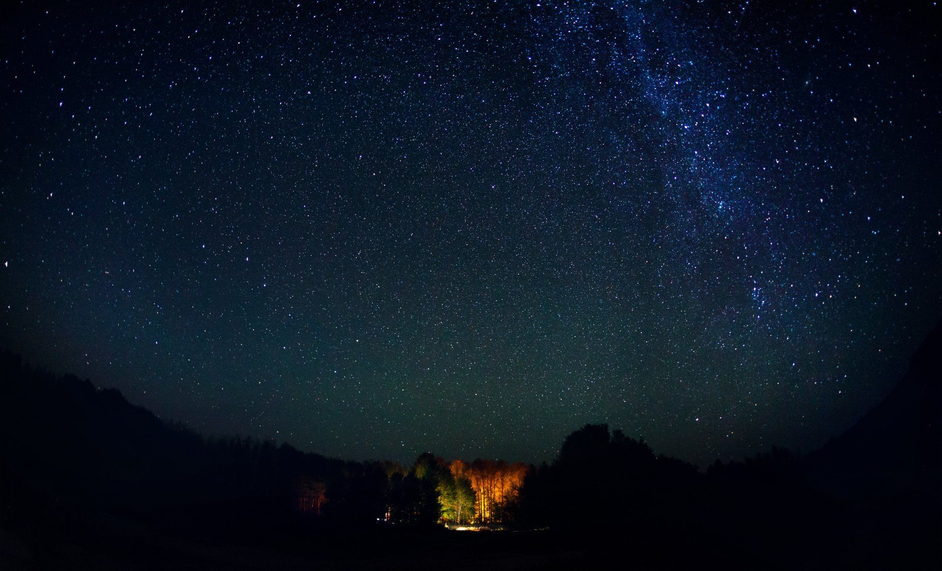 Starry night sky