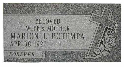 Grave marker of Marion L. Potempa, 