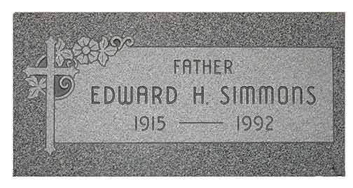 Gravestone of Edward H. Simmons, 