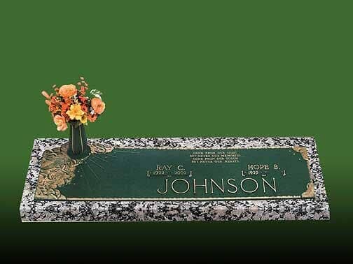 Bronze grave marker with