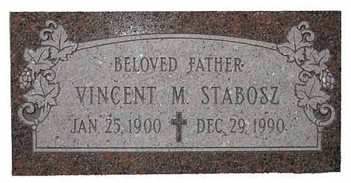 Headstone of Vincent M. Stabosz: 