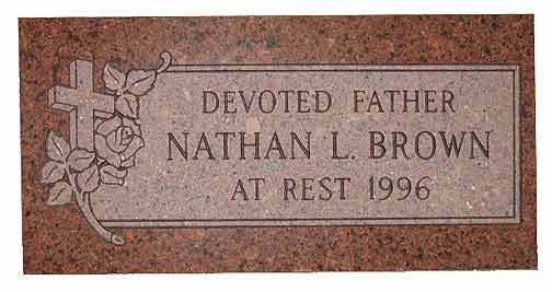 Headstone for Nathan L. Brown, 