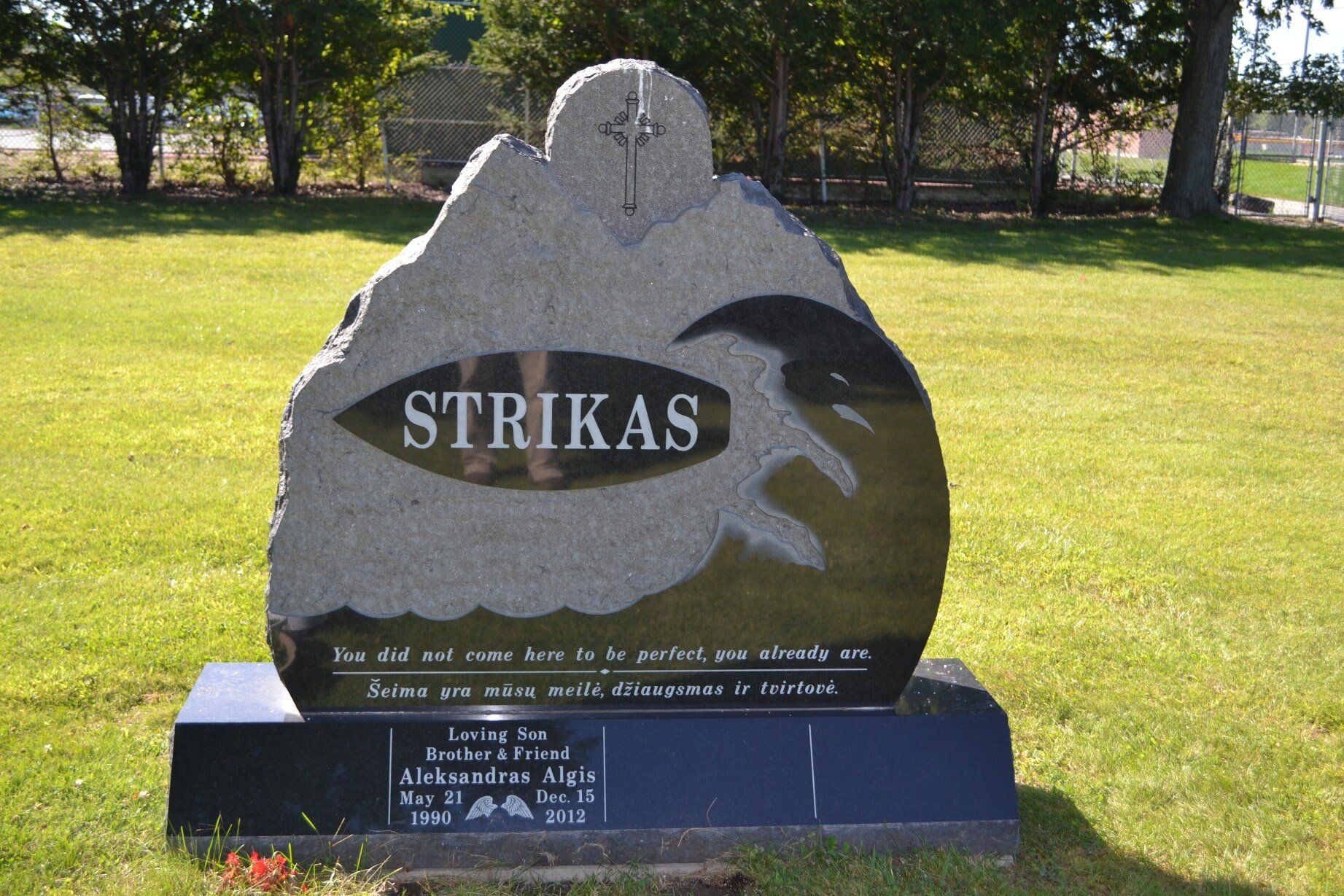 Gravestone with 
