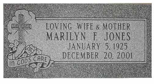 Headstone for Marilyn F. Jones, 