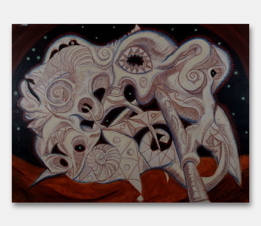 John Varriano American Artist Abstract Oil Painting:  Celestial Carnivore