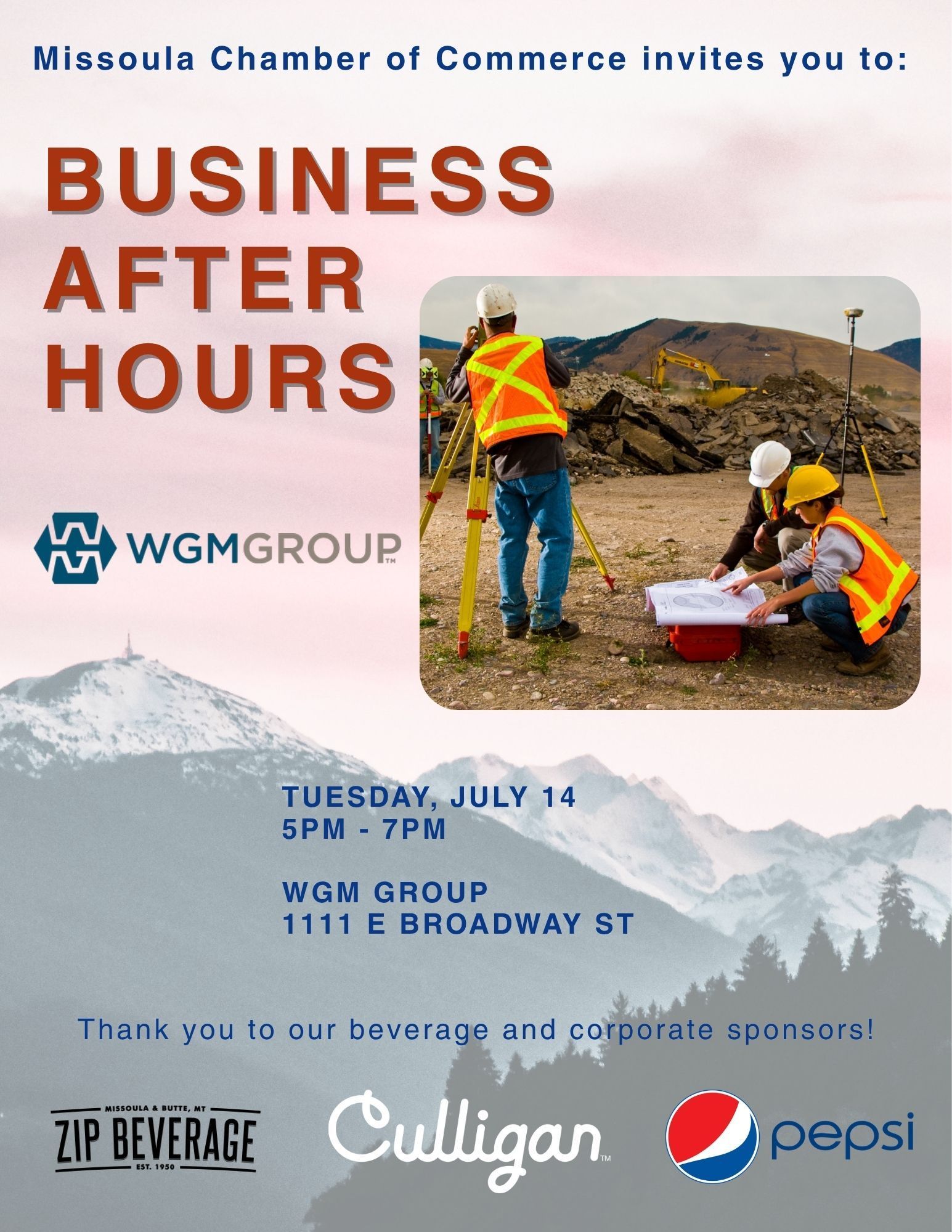 A business after hours flyer hosted at the J&K Customs in Missoula.