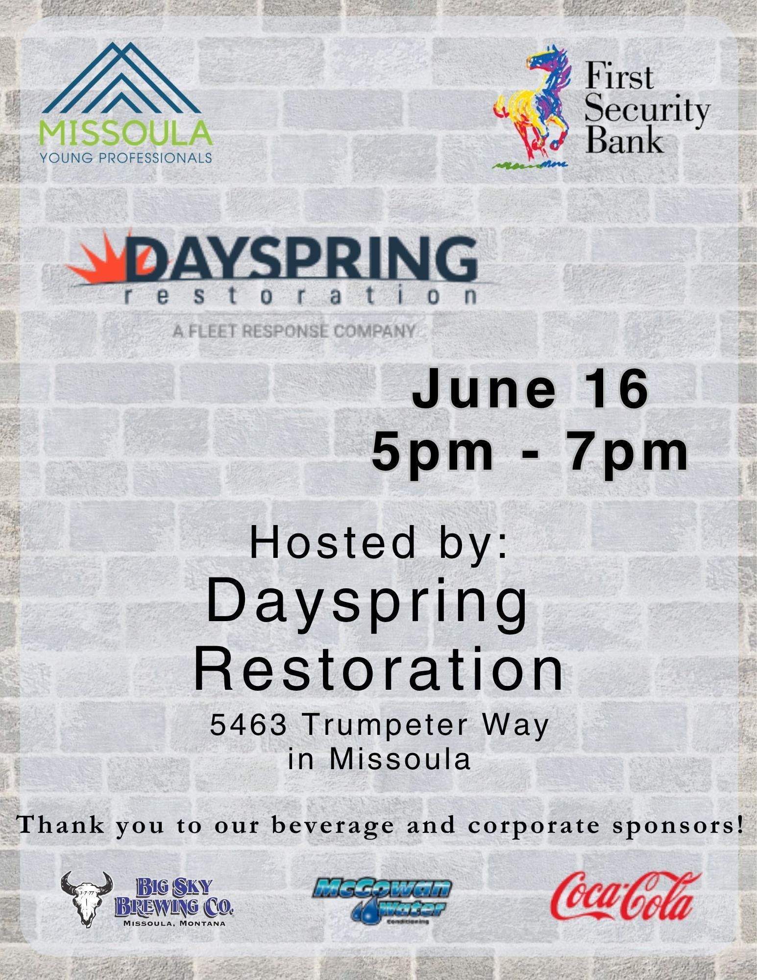 Missoula Young Professionals flyer for Insured Titles