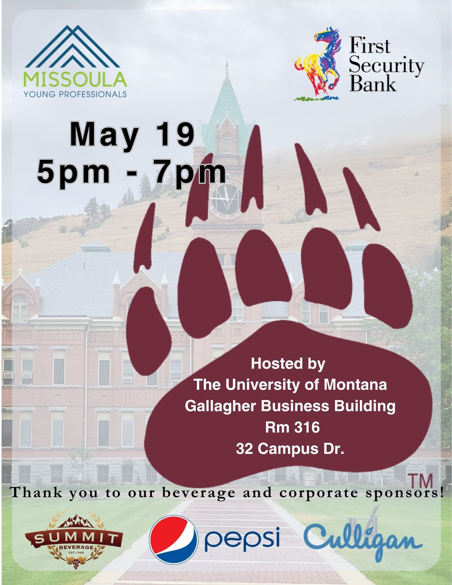 Missoula Young Professionals flyer for Insured Titles