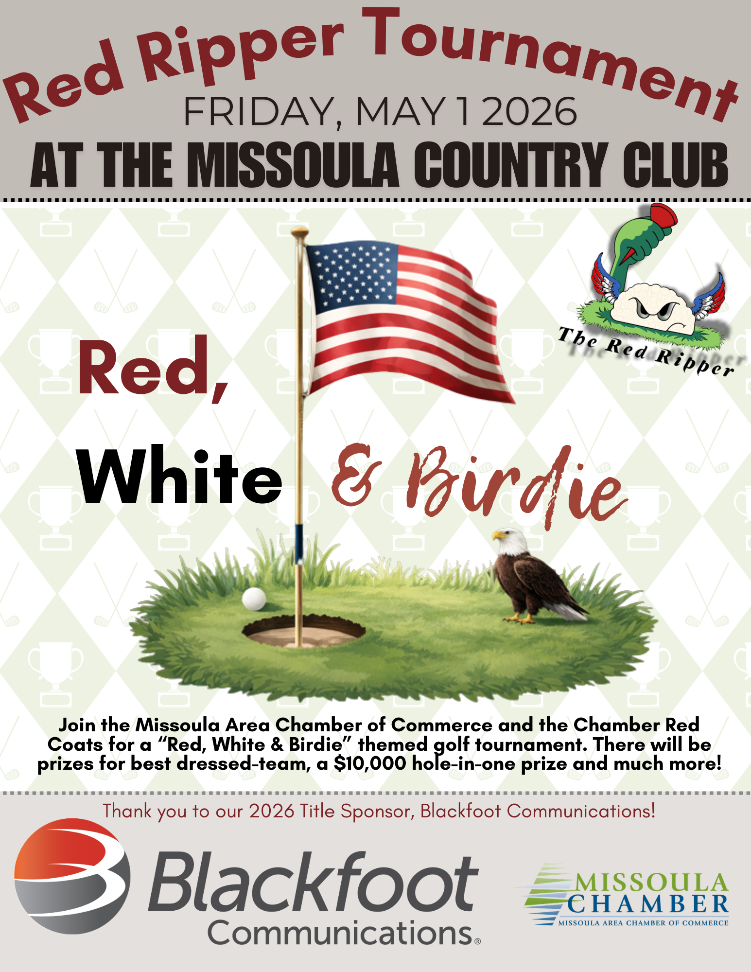 A poster for the missoula country club that says 2025 red ripper
