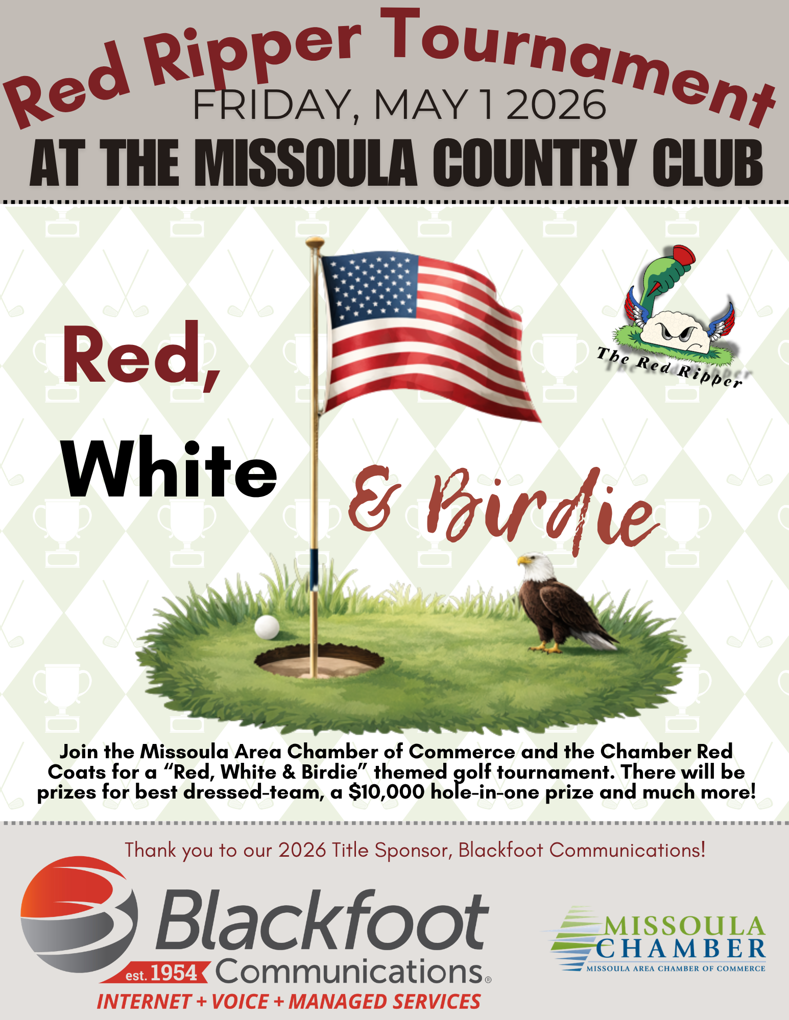 A poster for the missoula country club that says 2025 red ripper