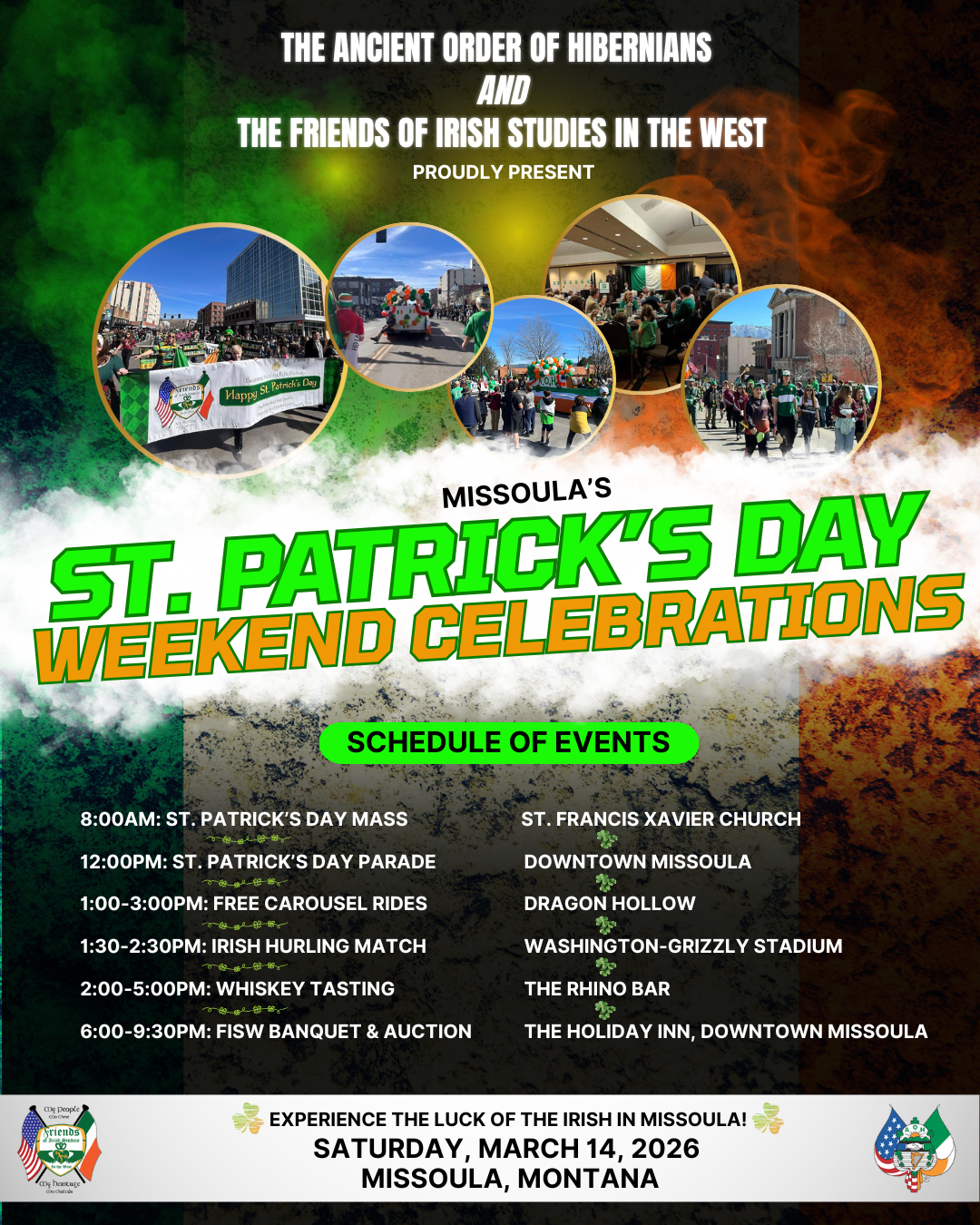 A st. patrick 's day schedule for march 15 2025