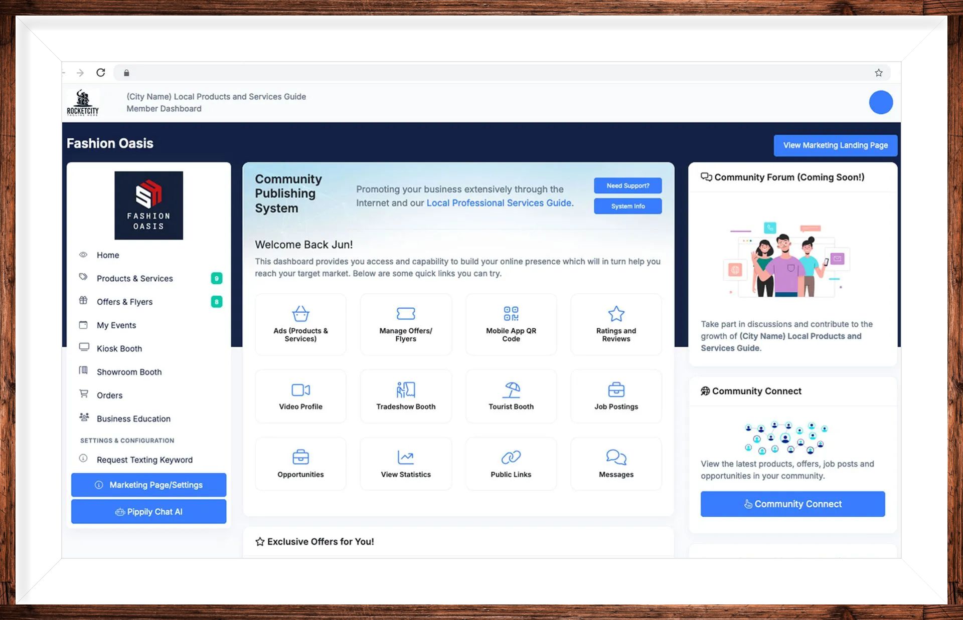 A screenshot of a website with a green background.