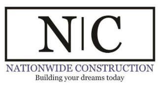 The logo for nationwide construction building your dreams today