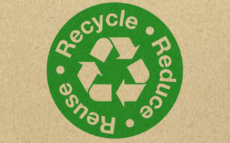 A green circle with the words recycle reduce reuse around it
