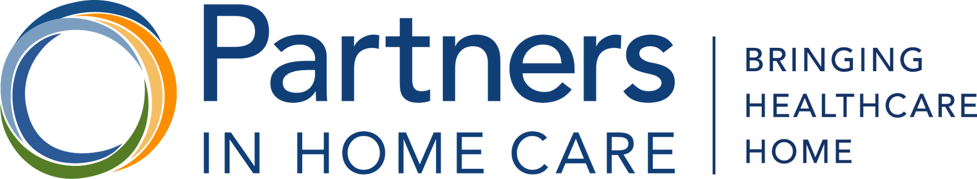 The logo for partners in home care bringing healthcare home