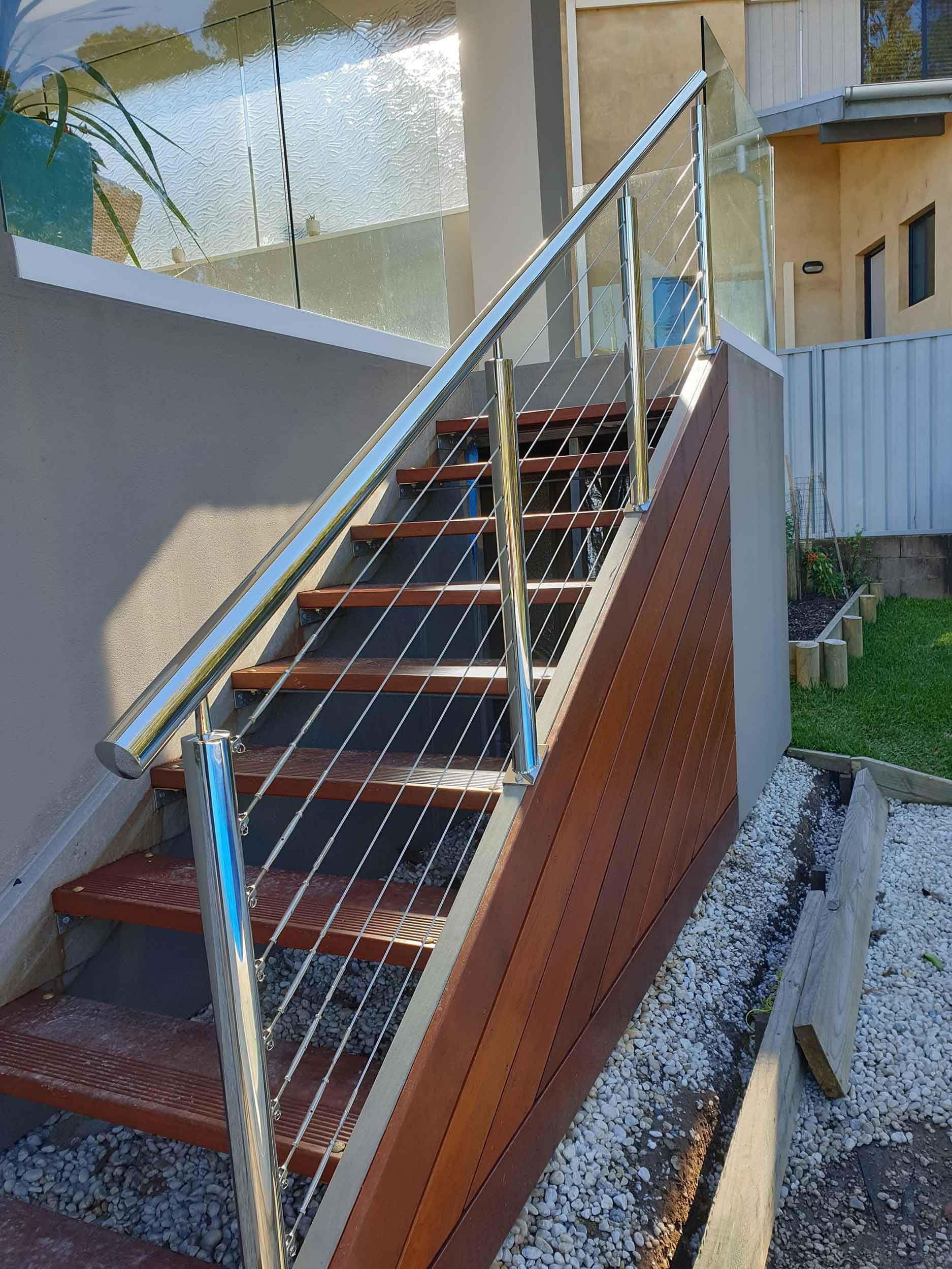 Staircase — Cardiff, NSW — M P Stainless Steel Manufacturing