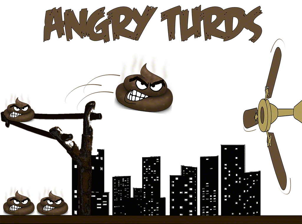 Graphic Tee Design Angry Turds