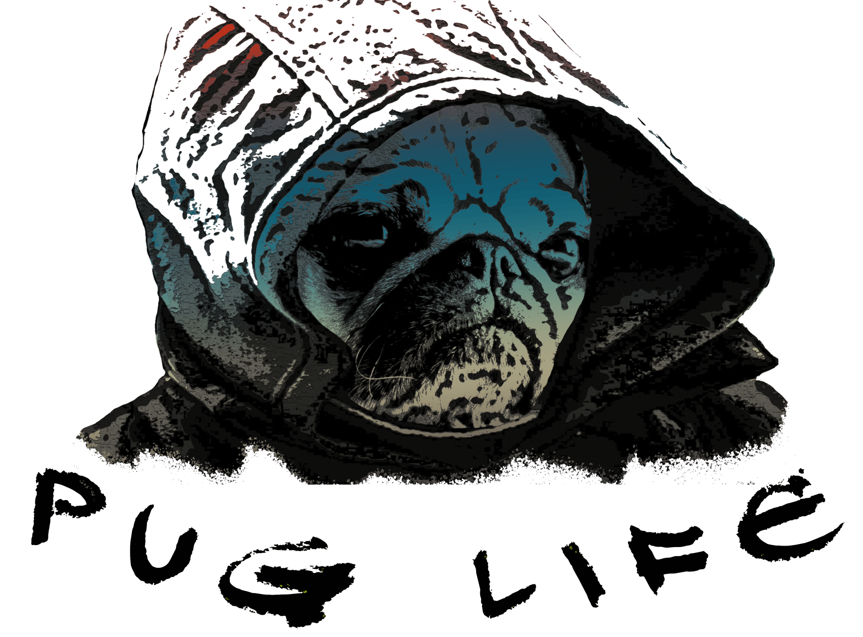 Graphic Tee Designs Pug Life